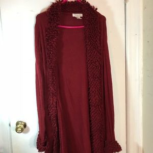 Wine Red Cardigan